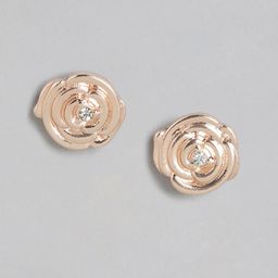Forever New Rose Gold-Plated Floral Crystal Studs-12