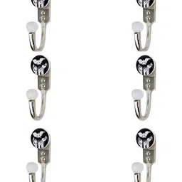 IndianShelf 6 Pcs Ceramic & Zinc Bird Coat Hooks Wall Hanging-image-86