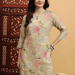 Anouk Rustic Women Floral Printed Keyhole Neck Floral Kurta-16