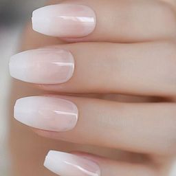 Pep Nails 24 Pcs Artificial Press On Nails Shade - Creme De Nude-48