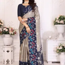 KALINI Floral Silk Blend Half and Half Saree-picture-26