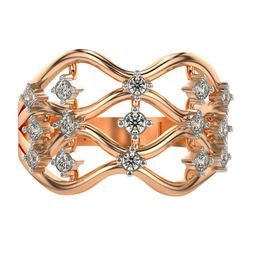 VALANOVA Rose Gold Plated Sterling Silver 0.30Ct Lab Grown Diamond Ring-image-47