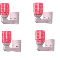 Somil Premium Designer Glass Wall / Night Lamp Elegant & Stylish Dcor Accent for Modern Interiors, color- Pink, White, Size- 18 X 23 X 19.5 CM-image-39