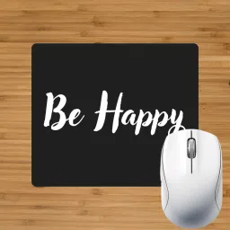 PRINTIFY Be Happy Quote Gaming Mouse pad for Computer, Laptop Non Slip Base Mousepad-image-65