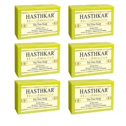 Hasthkar Set of 6 Handmade Tea Tree Soap with Glycerin & Coconut Oil - 125 g Each-33