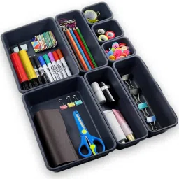 Kitchen Drawer Organizer for stationery, makeup Drawer Organizer (Set of 8) Drawer Divider-70