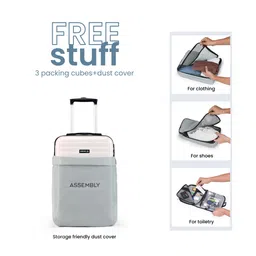 Assembly Textured 360 Degree Rotation Hard Cabin-Sized Trolley Bag 40L image 2