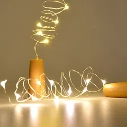 ENORMITY Yellow & White Rice Shape String Lights image 5