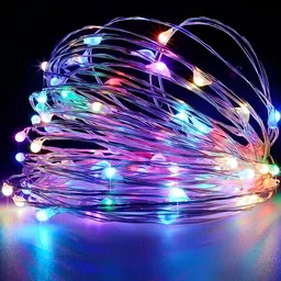 SPARK WORLD White 2 Pieces Rice-Shaped String Lights image 2
