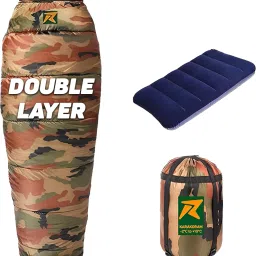 Karakoram With Fleece Liner, -2°C to +10 °C, (Camouflage, 1.7 Kg) Sleeping Bag-image-62