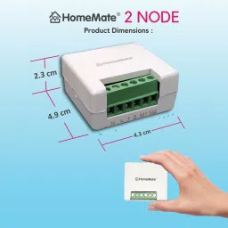 HomeMate WiFi 2 Node Smart Switch | No Hub Required | Retro Fit with Manual Control Smart Switch image 2
