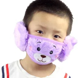 Girl's and Boys' Warm Winter Face Mask with Plush Ear Muffs Covers, Free size Ear Muff-image-37