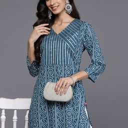 Varanga Bandhani Printed Gotta Patti Pure Cotton Kurta-picture-26