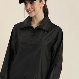 HERE&NOW Mock Collar Lightweight Sporty Jacket-image-8