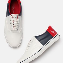 U.S. Polo Assn. Men Off-White Solid Sneakers-image-94