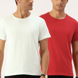 INVICTUS Men Pack Of 2 Off-White Anti Microbial Solid Round Neck T-shirt-image-54