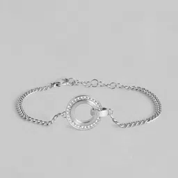 BOSS Iona Stone Studded Silver-Plated Link Bracelet-19