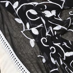 Dupatta Bazaar Black Embroidered Dupatta image 2
