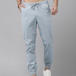 The Roadster Life Co. Men Mid-Rise Joggers Trousers With Drawstring Closure image 2