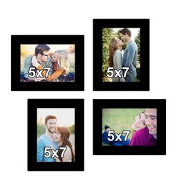 Art Street Black Solid Set Of 4 Wall Photo Frames image 2
