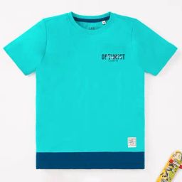 Ed-a-Mamma Kids Blue Solid T-Shirt-picture-40