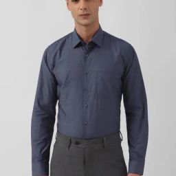 Van Heusen Blue Cotton Slim Fit Shirt-picture-39