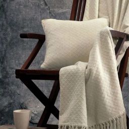 Maspar Colorart Blaize Vanilla Cotton 200 TC 256 GSM Cushion Cover-46