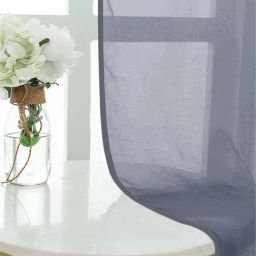 Urban Space Blue Polyester Door Curtain With Tieback & Eyelet - Set of 2-image-69