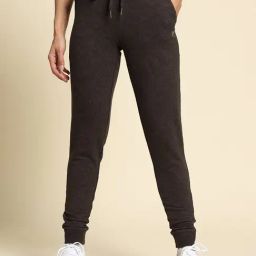 Van Heusen Brown Cotton Printed Mid Rise Sports Joggers-image-87