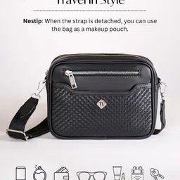 Nestasia Textured Structured Sling Bag image 3