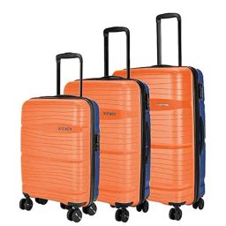 Nasher Miles Nicobar Hard-Sided Polypropylene Set of 3 Orange and Blue Trolley Bags(55,65&75Cm)-image-57