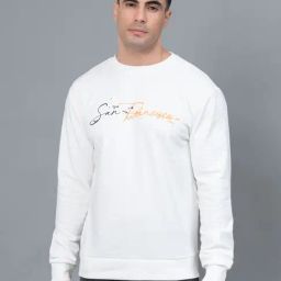 Red Tape Off White Regular Fit Graphic Print Sweatshirt-image-83