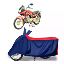 Auto Pearl Two Wheeler Cover with Bag for Kinetic GF Lazer, Red & Blue-image-2