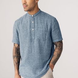 NEXT Cotton Linen Textured Shirt-image-46