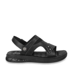 J. Fontini by Mochi Men's Black Back Strap Sandals-picture-10