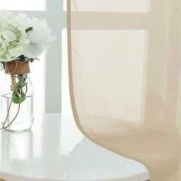 Urban Space Taupe Polyester Door Curtain With Tieback & Eyelet - Set of 2-19