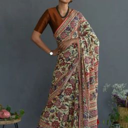 Suta Multicolored Cotton Floral Print Saree Without Blouse-picture-20