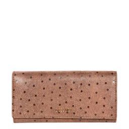 SASSORA Brown Textured Rfid Wallet for Women-14
