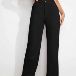 Broadstar Black Relaxed Fit High Rise Trousers-image-110