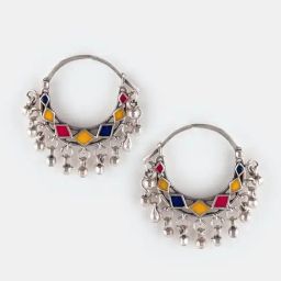 Shaya 92.5 Sterling Silver Sadu Bharat Style Earrings for Women-picture-39
