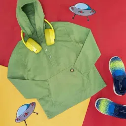 Pantaloons Junior Kids Olive Cotton Regular Fit Full Sleeves Shirt-picture-18