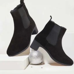 Fausto Women's Black Chelsea Boots-image-97