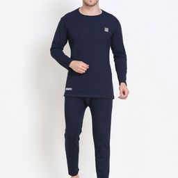 OOSHIN UK Men Cotton Round Neck Thermal Set-image-84