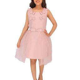 Cutecumber Kids Dusty Pink Embellished Dress-picture-18