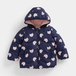 Mothercare Kids Navy Printed Full Sleeves Padded Jacket-image-57