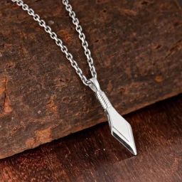 GIVA 92.5 Sterling Silver Rhombus Pendant with Chain for Men-image-61