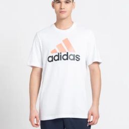 Adidas White Regular Fit Printed Sports T-Shirt-image-119