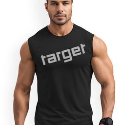 3ColorsPack Of 6 Printed Round Neck Gym VEST-CCUT-TARGET-BLK_M-14
