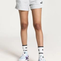 Puma Grey Mid Rise Shorts-image-71