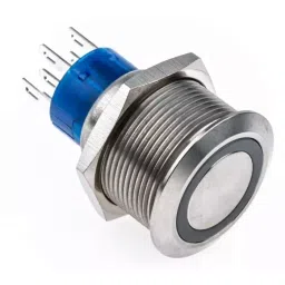 RS PRO Illuminated Push Button Switch Panel Mount 22.2 mm DPDT Green LED 250 V AC, 1759237-picture-6